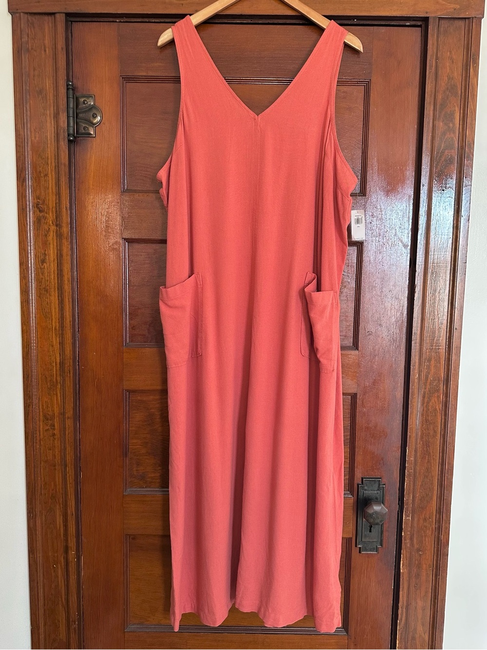 New Old Navy Sleeveless Maxi Shift Dress Sz XXL Bohemian Beach Lagenlook Vacay